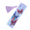 thumbnail image 1 of Bewildely Marcapáginas con pintura de diamantes 5D DIY, decoración de borlas de cuero, marca de libro para el Día de San Valentín, graduación, Artesanía Mariposa Bewildely HA003279-04, 1 of 1