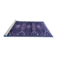 thumbnail image 2 of Ahgly Company Machine Washable Indoor Round Persian Blue Traditional Area Rugs, 8' Round, 2 of 4