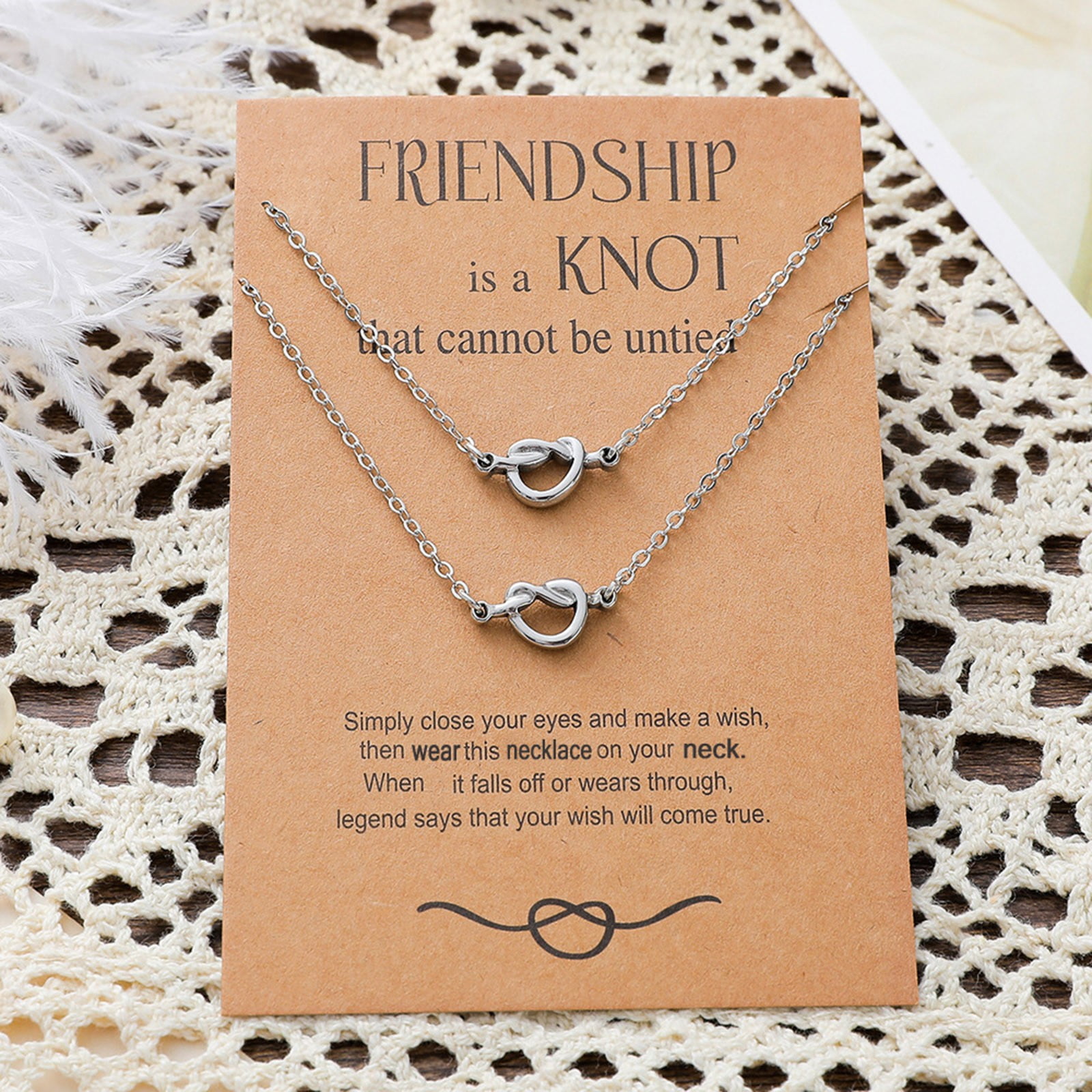 Friendship is a knot that cannot be untied deals necklace