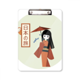 thumbnail image 1 of Traditional Japanese local Little Girl Clipboard Folder Writing Pad Backing Plate A4, 1 of 4