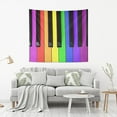 thumbnail image 6 of Color Piano Key Tapestry Wall Hanging Tapestries Happy Colorful Hippie Psychedelic Art Polyester Carpet Wall Decorative for Living Room Bedroom 60x40inch Home Decor Gifts, 6 of 7