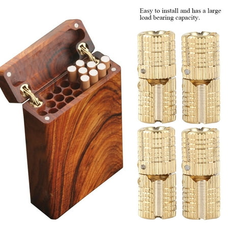 Garosa Cabinet Concealed Hinge Brass Hinge 4pcs Pack Copper Brass