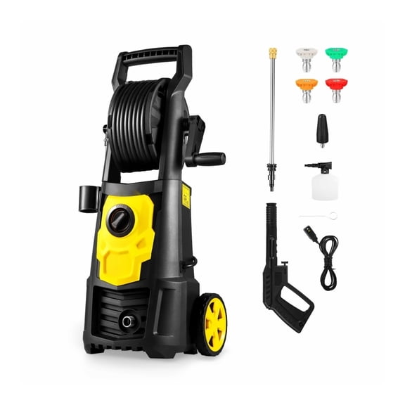 Electric Pressure Washer 2000 PSI 1.76 GPM Power Washer with 30ft Hose & 5 Nozzles, Foam Cannon, for Patio, Car, Driveway Cleaning, ETL Listed