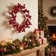thumbnail image 5 of Orangide Christmas Wreath Artificial Red Berry Winter Holiday Front Door Wall Decor, 5 of 8