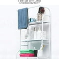HUIMART Over the Toilet Storage Rack 3-Tier Bathroom Organizer Shelf ...