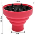 thumbnail image 4 of maskred Outils Diffuseur de Sèche-Cheveux en Silicone Capuche pour Cheveux Bouclés Rouge, 4 of 8