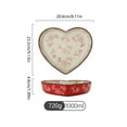 thumbnail image 2 of Ceramic Sakura Pie Pan Heart Shape Christmas Tree Shape Baking Dish for Lasagna, Apple Pie, 2 of 7