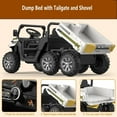 thumbnail image 7 of Lumiparty 24V Electric Powered Ride-on Dump Truck for Kids, 2-Seater Child Toy Truck with 6 Wheels 4WD, Remote Control, Parent Control & Music, White, 7 of 7