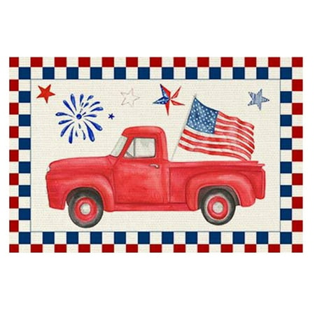 

Huaai Decorative Table Banner Independence Day Star Placemats American Flag Patriotic Decorationative Placemats For Dinner Parties B