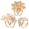 thumbnail image 2 of Shisuyan 3pcs Rhinestone Scarf Rings Women Scarf Clips Shawl Buckles Scarf Clasps Clothes Decorations, 2 of 9