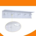 thumbnail image 6 of Danya B. 24" Traditional Wood Wall Mount Coat Rack Shelf with 5 Hooks - White, 6 of 7