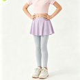 thumbnail image 7 of CPNG Girls Skirted Leggings Stretchy Athletic Workout Dance Tennis Yoga Leggings with Ruffle Skirt Daily Tights for Girls, 7 of 7