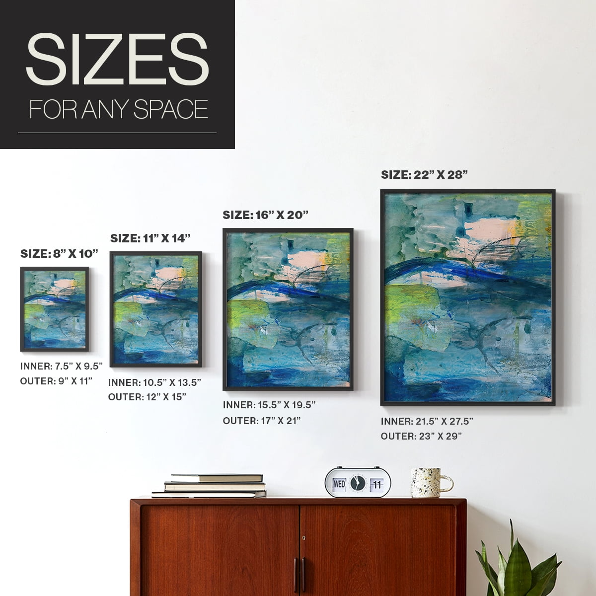 Spring Winds VIII in Black Solid Wood 8 x 10 Framed Print