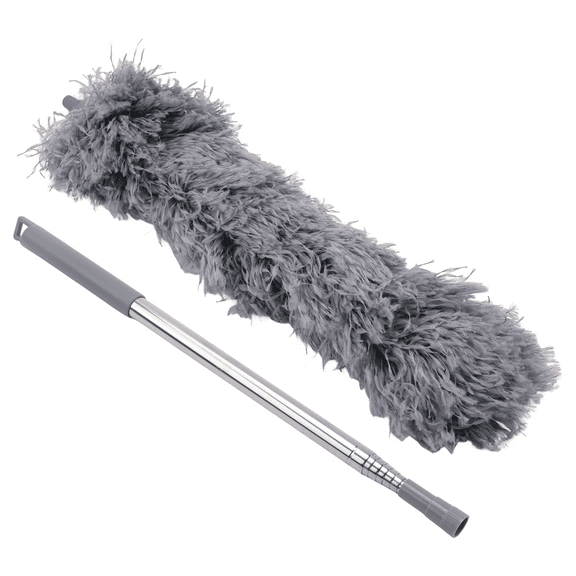 2025 New! Gutter Cleaning Brush Roofing Tool with Telescopic Extendable Pole 8.2Ft Guard Cleaner Easy Remove Leave, grey
