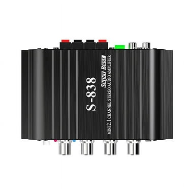 Auto-Partner S-838 2.1CH Audio Power Amplifier, RMS 30WX2 40WX1 Class D Stereo Digital Audio Amp with Subwoofer Output