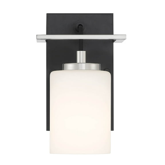 Designers Fountain Prince St 1 Light Matte Black Wall Sconce Light, D250M-WS-MB