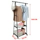 thumbnail image 3 of Perchero 2 en 1 con cesta metálica de 2 niveles, carrito de almacenamiento con ruedas, organizador de ropa, perchero con ruedas, para el hogar, dormitorio, lavandería, espacio pequeño, entrada., 3 of 7