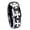 Black 2 Tone Polish Edge, variant on Multiple Maltese Cross Concave Black Tungsten Men Ring 10MM