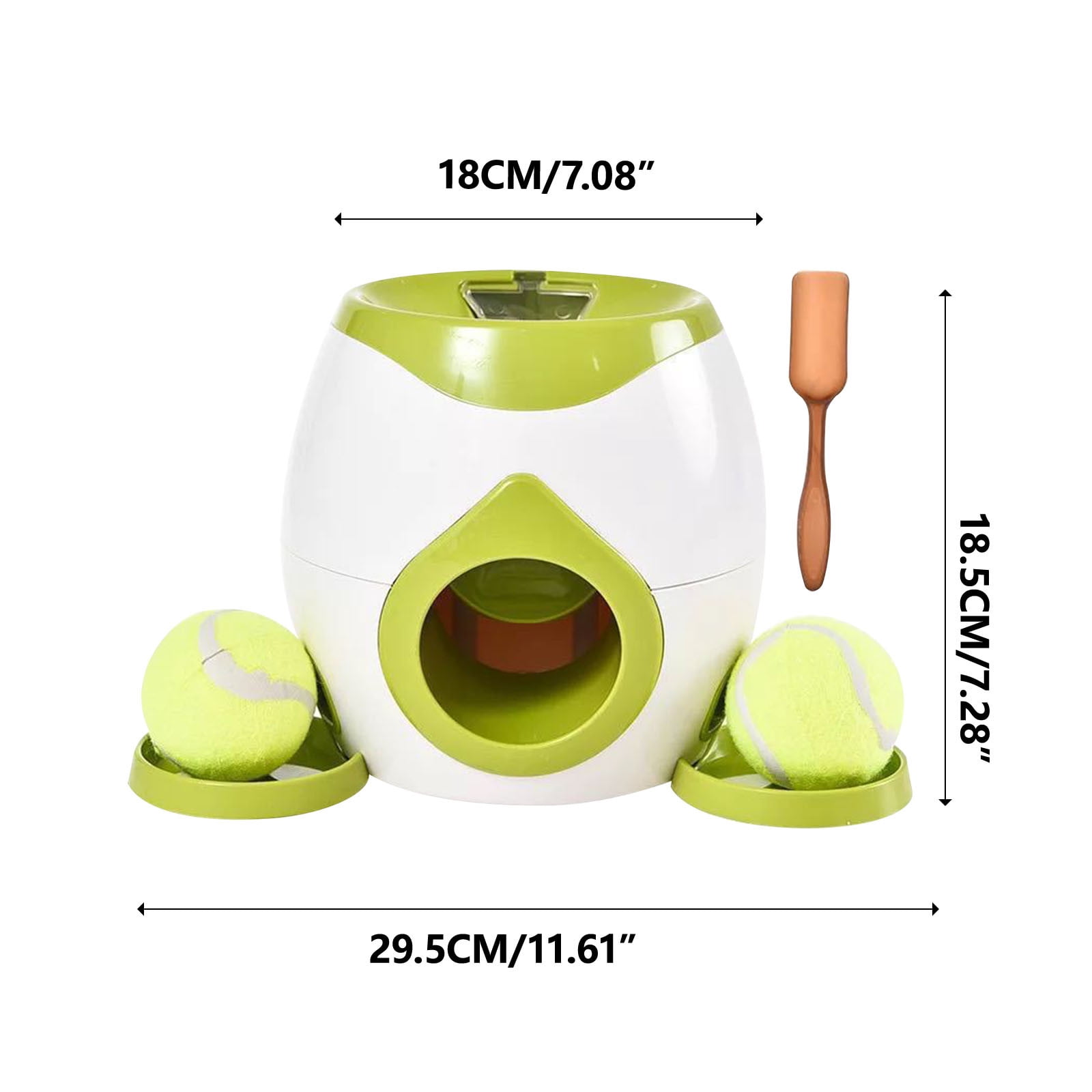Automatic Dog Ball Thrower Launcher Dog Fetch Machine for Small To Medium Sized Dogs Adjustable Launch Distances Ball Launcher for Dogs with 2 Balls Dual Power Ball Thrower for Dogs