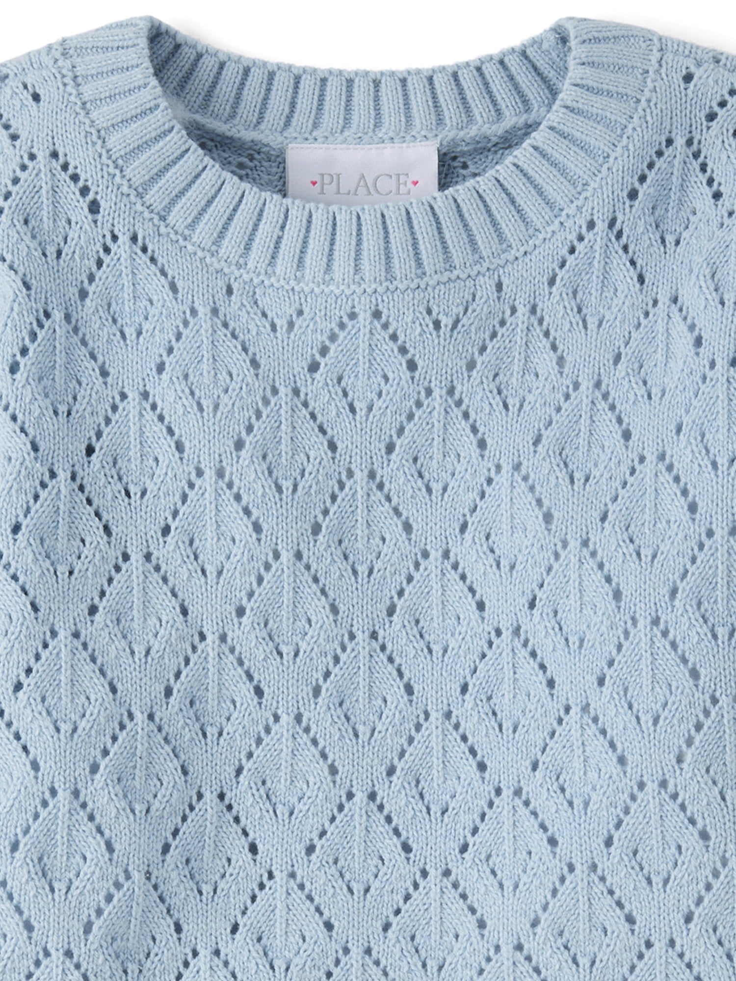 The Children's Place Girls Long Sleeve Scalloped Crochet Sweater, Sizes XS-XXL