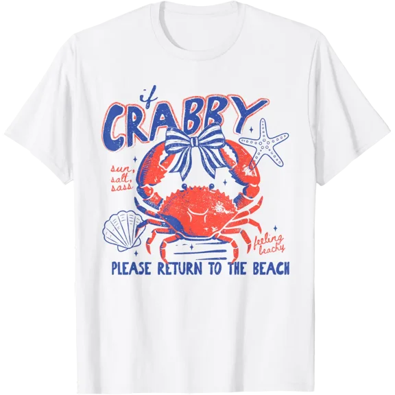Crabby Please Return to The Beach Summer Vacation Hawaii T-Shirt