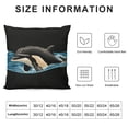 thumbnail image 5 of ONETECH Killer Whales Sea  Throw Pillow Covers Square Cushion Case Printed Pillowcases Decorative for Couch Sofa Car, 5 of 5