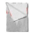 thumbnail image 2 of Abstract Soft Flannel Fleece Blanket, Geometric Triangles Polygonal Style Modern Symmetric Forms Art Pattern, Cozy Plush for Indoor and Outdoor Use, 60" x 80", Grey Coral Pale Pink, by Ambesonne, 2 of 5