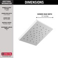 thumbnail image 6 of Delta 52161-25 Universal Showering 2.5 GPM Ultrasoak Single Function Rain Shower Head -, 6 of 6