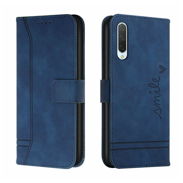 Shoppingbox Case for Xiaomi Mi 9 Lite , Leather Wallet Flip Cover with Credit Card Holder Closure - Blue - Walmart.com