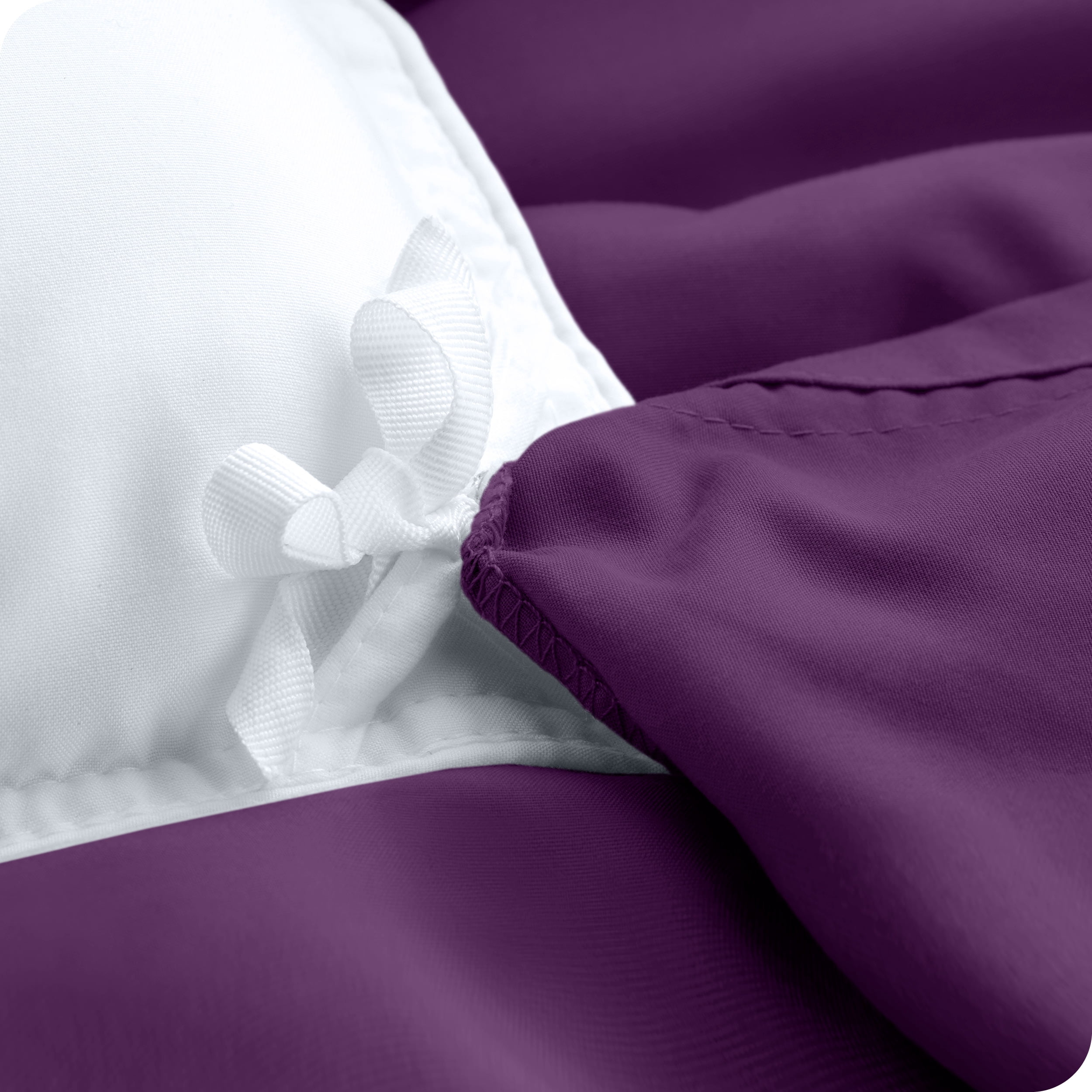 Bare Home Microfiber Duvet Cover & Sham Set, King, Plum, 3-Pieces