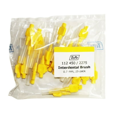 Tepe Interdental Brush 25 Pack 0.7Mm Yellow, &bull; Regular use reduces build up of plaque By TePe Oral Health Care, Inc