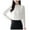 White, variant on Summer Tops for Women 2025 Korean Version of Long Sleeved Loose Belly Chiffon Stand Fashion Shirts for Women Black L