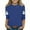Blue, variant on Girls Halloween Shirts Kids 3/4 Sleeve Cute Ghost Graphic Tees Dressy Casual Crewneck Pullover Tops Toddler Girl T-Shirts Army Green 110