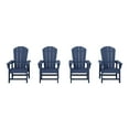 thumbnail image 4 of WestinTrends Malibu Kids Outdoor Adirondack Plastic Patio Chair (Set of 4), Navy Blue, 4 of 14