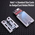 thumbnail image 3 of Indoula 2 Pack Badge Holders, ID Badge Holder Heavy Duty with Lanyard and Metal Clip (4 Cards Storable)(Black with Grey)., 3 of 5