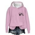 thumbnail image 5 of Levmjia Womens Hooded Sweatshirt Casual Printed Long Sleeve Tops Work Holiday Travel Home Soft Comfortable Breathable Pullover Daily Wear, 5 of 6