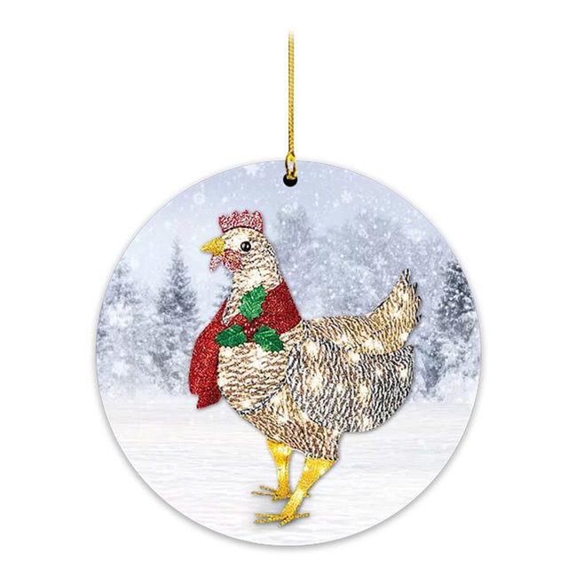 Navidad Dibujos Animados Pollo Pato Árbol De Navidad Adorno Colgante Decoración De Fiesta Navideña Speravity HA042683-02