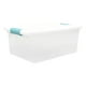 thumbnail image 3 of Caja de almacenamiento Sterilite 14948012 de 15 cuartos de galón, plástico blanco/transparente, 3 of 3