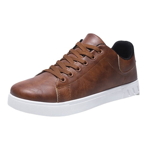 Men's Faux Leather Sneakers Fashionable Casual Shoes For Casual Comfort