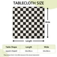 thumbnail image 2 of Black and White Checkered Pattern Square Fitted Tablecloth with Elastic Edge,Square Table Cover,Washable Elastic Table Cover for Home Kitchen Party Decor 34"x34", 2 of 6