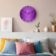 thumbnail image 3 of Wall Clock Purple Diamond Clocks PVC Silent Non-Ticking Battery Operated Decorative Luxury Bling Water Drop Round Clock for Home Living Room Kitchen Bedroom Office School Wall Decor 10 Inch, 3 of 9