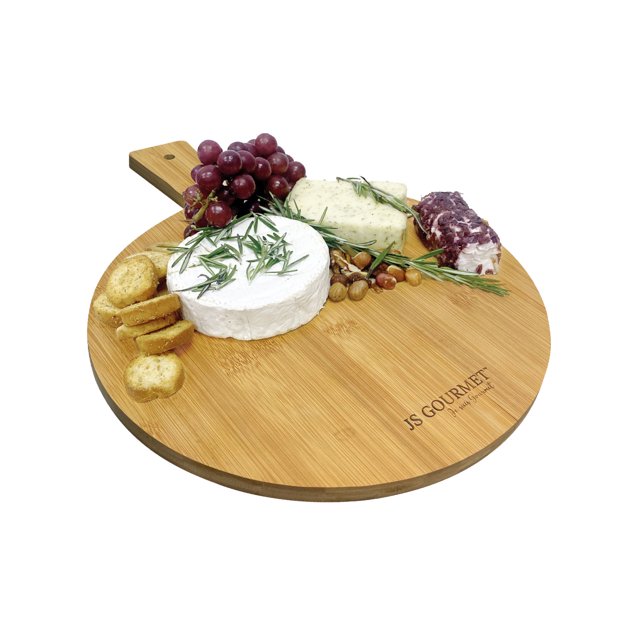 JS Gourmet - Planche à Fromage Ronde, en Bambou