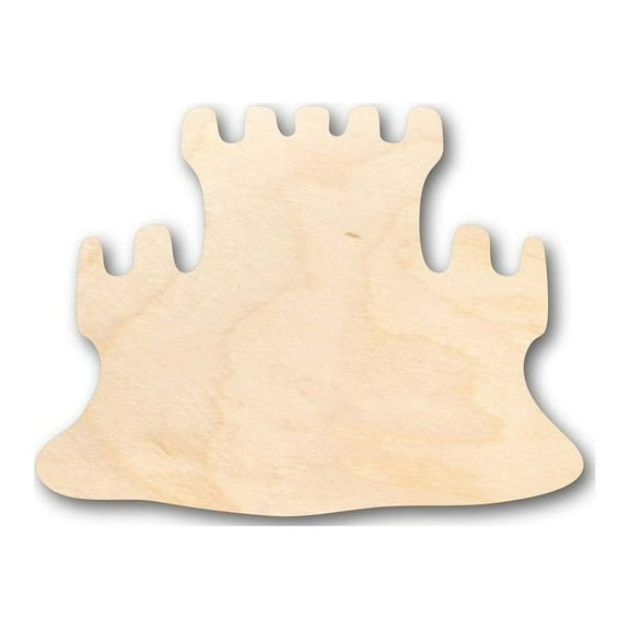 Unfinished Wood Sandcastle Shape - Ocean - Beach - Nursery - Craft - up to 46" DIY 3" / 1/4"
