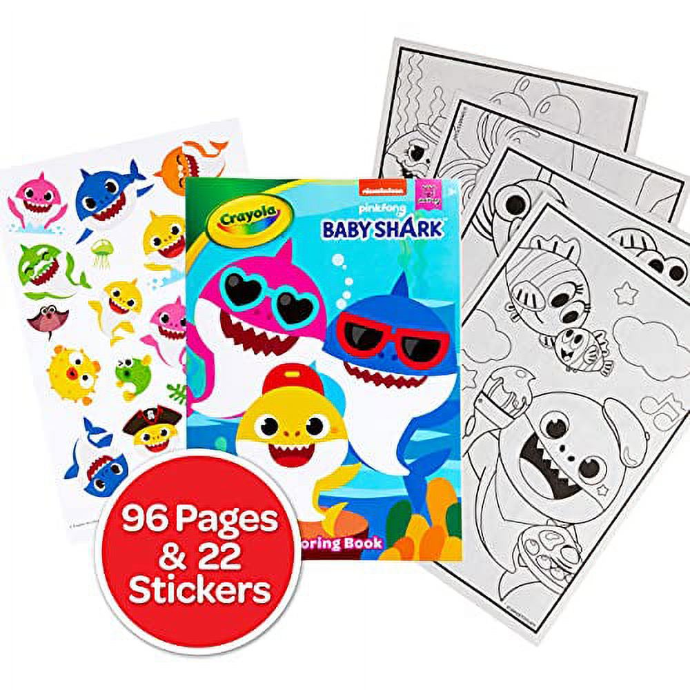 Crayola Baby Shark Giant Coloring Pages, Gift For Kids, Ages 3, 4, 5, 6