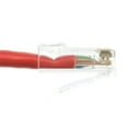 thumbnail image 3 of Cat5e Ethernet Cable, 24AWG Network Cable with RJ45 Gold Plated Connector, 4 pair Stranded Bare Copper, Bootless Unshielded Twisted Pair (UTP) Internet Patch Cable, 25 Foot, Red, CableWholesale, 3 of 5