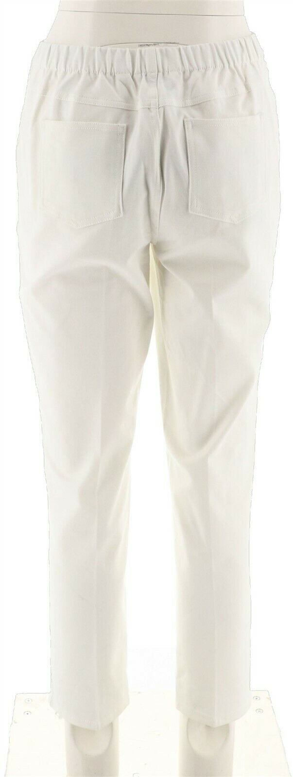 Isaac Mizrahi 24 7 Stretch Pull-On Ankle Pants Cadet Navy 12 NEW A220443
