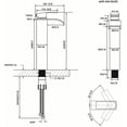 thumbnail image 5 of Grifo de baño contemporáneo con instalación montada en la plataforma, diseño moderno en cascada, válvula de cerámica con vida útil significativamente mayor para una fácil instalación en cualquier, 5 of 5