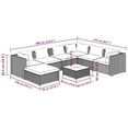 thumbnail image 2 of vidaXL 8 Piece Patio Lounge Set with Cushions Poly Rattan Black, 2 of 11