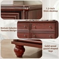 thumbnail image 6 of Farmhouse 6 Drawer Dresser, Rustic Wood Dresser Chest of Drawers for Bedroom，54'' Wide TV Stand with Large Drawers for Living Room, Red Oak, 6 of 8