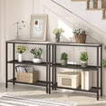 thumbnail image 2 of HOOBRO 29.5" Narrow Console Table, 3-Tier Entryway Table with Shelves, for Hallway, Entrance, Living Room, Bedroom, Greige and Black BG73XG01, 2 of 12